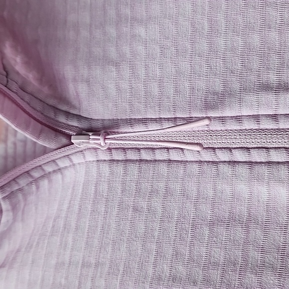 Hyba Pale Pink Waffle Impression Half Zip Fleece Workout Top - Picture 2 of 8